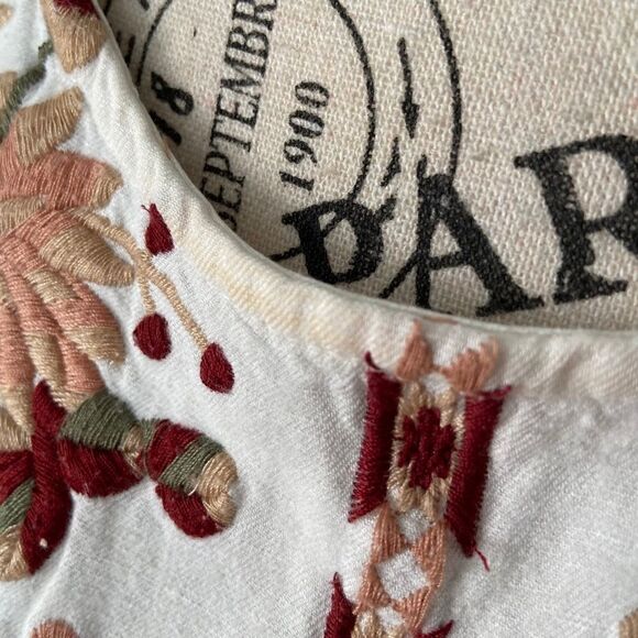 Driftwood Boho Embroidered Crewneck Tunic Dress in Size Small - Picture 13 of 13